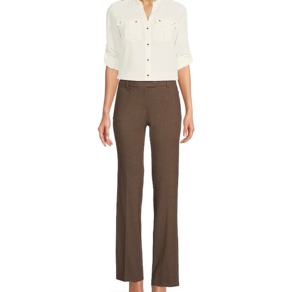 Calvin Klein Women's Chocolate Straight Leg Pants